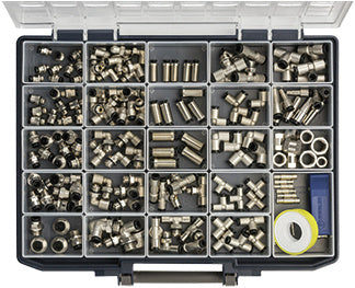 Sortimentní kufřík s nástrčnými rychlospojkami „click-clock“