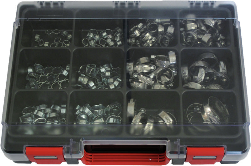 Sortimentní kufřík s hadicovými svorkami, omezený rozsah