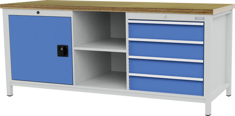 Kombinovaný dílenský stůl se skříňkou R24-24