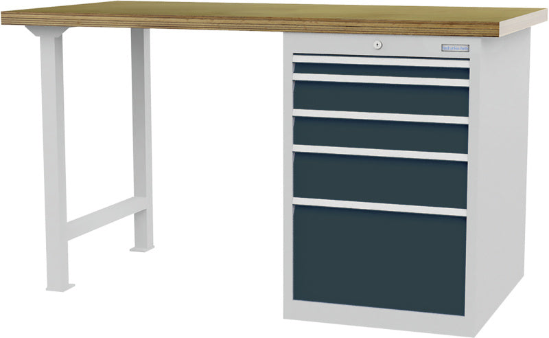 Kombinovaný dílenský stůl se skříňkou R18-24