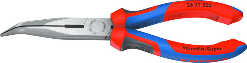 Kleště s úzkými čelistmi, zahnuté, s dvoudílnými kryty rukojetí