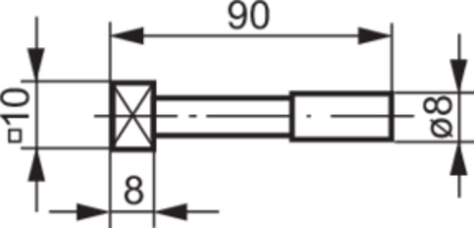 817 CI-p měř.dotek s krychlí tvrdokov D=10 mm