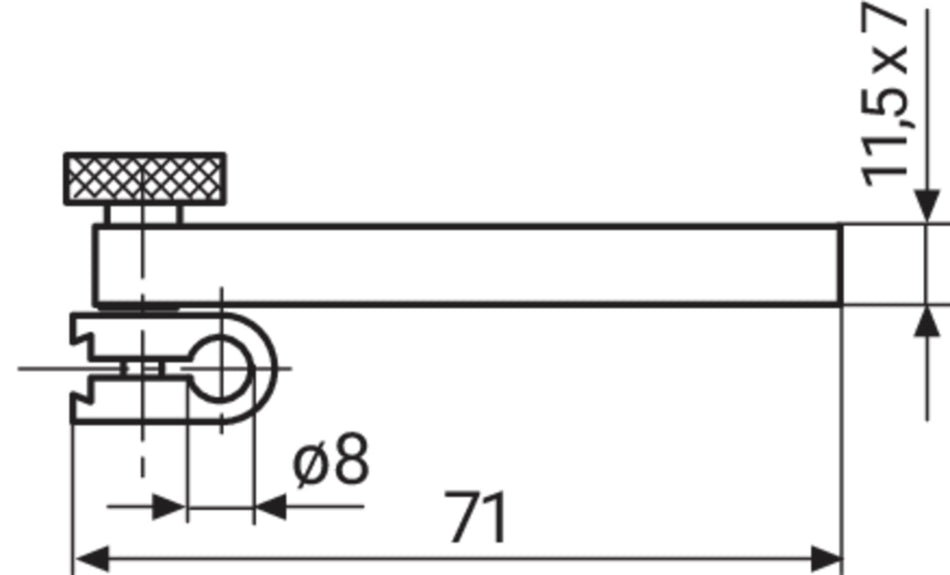 27 Sp Speciální držák pro 27 ES pro upínací průměr 8 mm