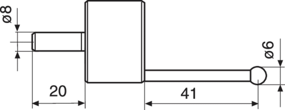 Kuličkový měřicí nástavec, Typ: K6/40