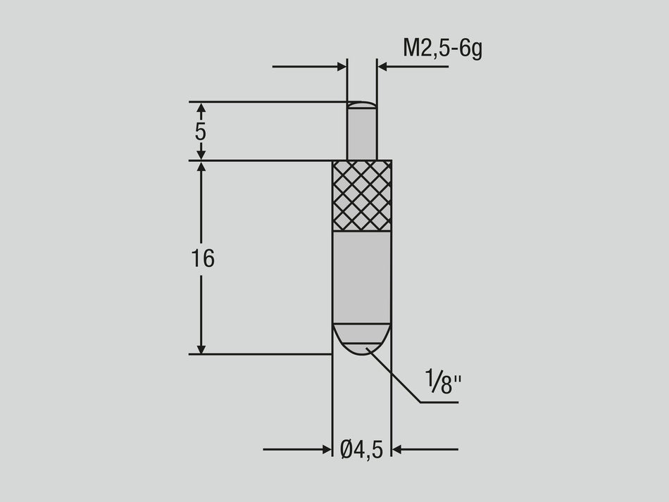 Dotek Kulička Ø 1/8″ délka 16 mm