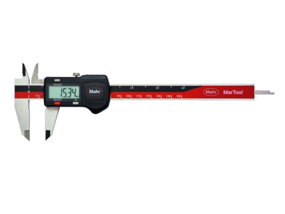 Mahr 16 E digitální posuvné měřítko 150mm, plochý hloubkoměr [4013000]