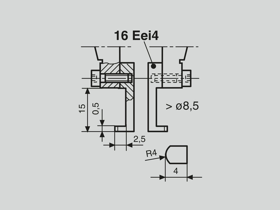 16 Eei4 měř. doteky od D=9mm pro vnitřní měření
