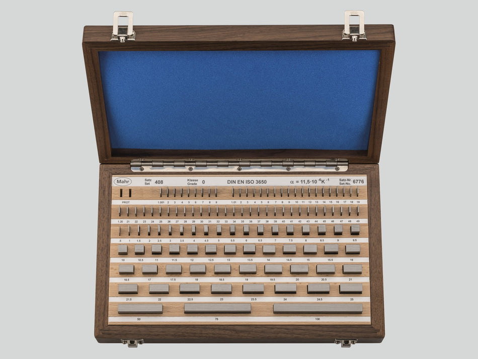 408/1 sada ocelových koncových měrek, 111 kusů