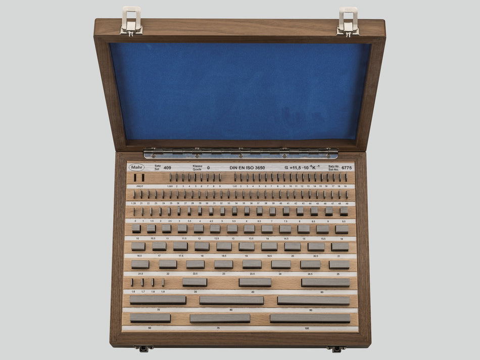 409/2 sada ocelových koncových měrek, 121 kusů