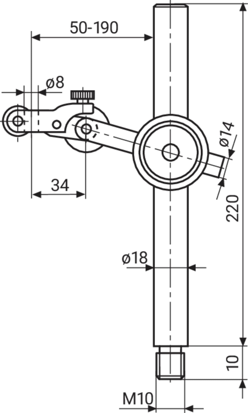 815 XMB tyč.sestava se závitem pro našroubování/1 kloub