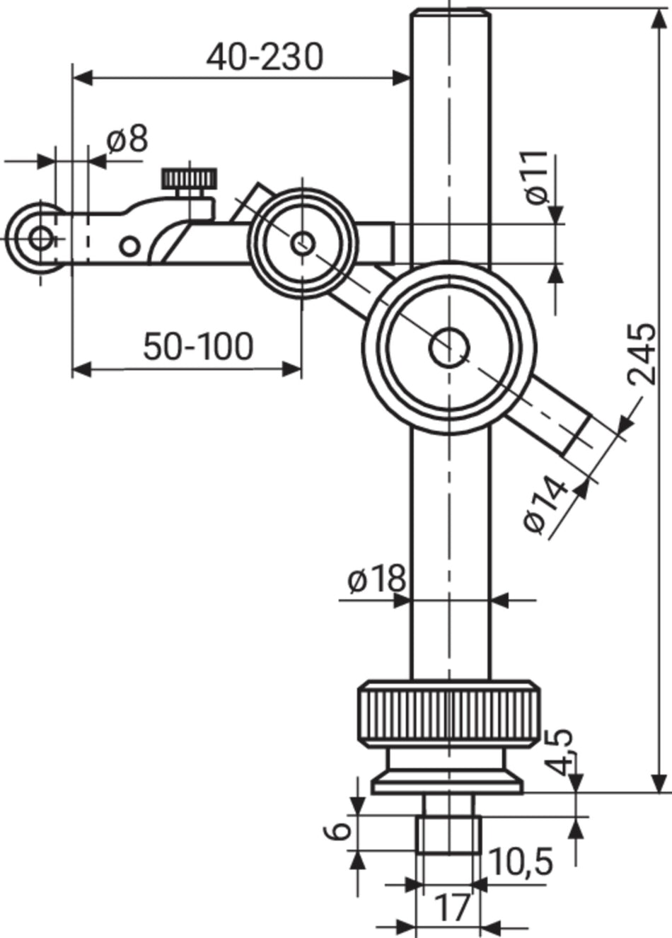815 XN tyč.sestava s vodící vložkou do drážky/2 klouby