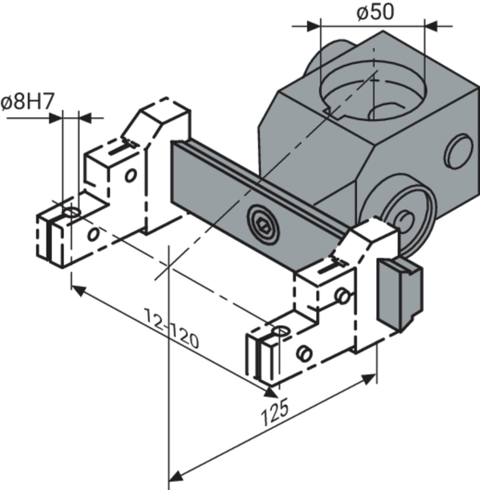 827 b 19 Prodlužovací rameno s lištou
