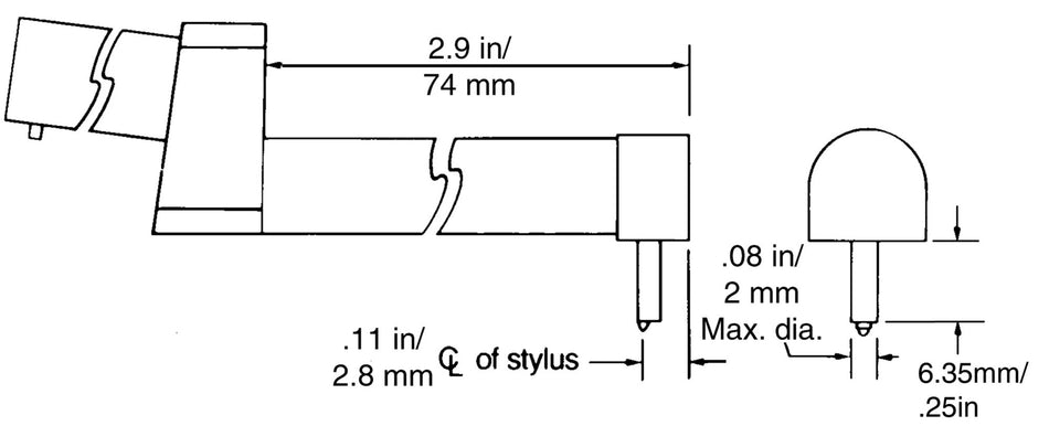 EGH-1028 Nutentaster 10µm/90°