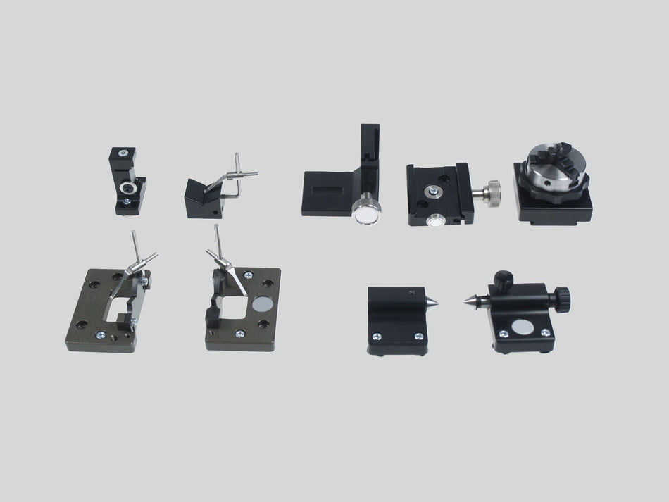 220 Set 3-prizmatické podložky, tříčelisťové sklíčidlo a koníky
