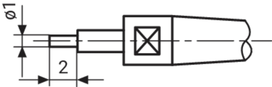 40 He 1 Měřicí vložky ploché D=1 mm