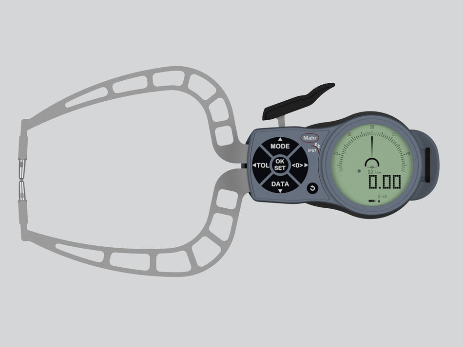 838 měřící přístroj s rameny na vnější měření EA 0-30 mm, rozlišení 0,01 mm, hloubka měření 116 mm