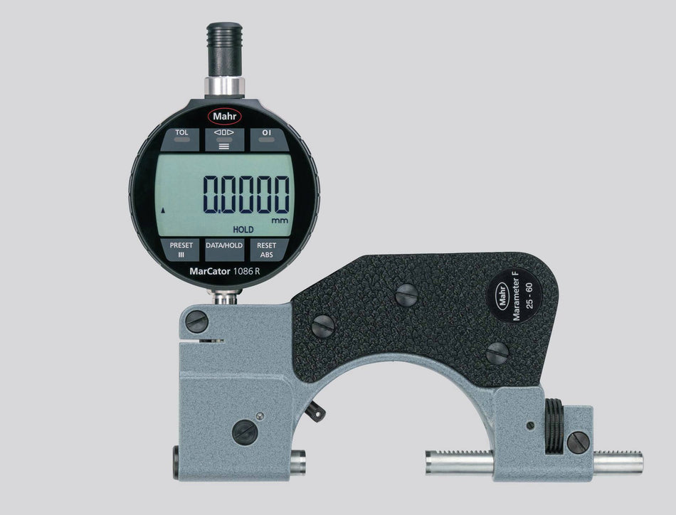 840 FC třmenový kalibr s indikátorovým úchylkoměrem 25-60 mm, v dřevěné krabičce