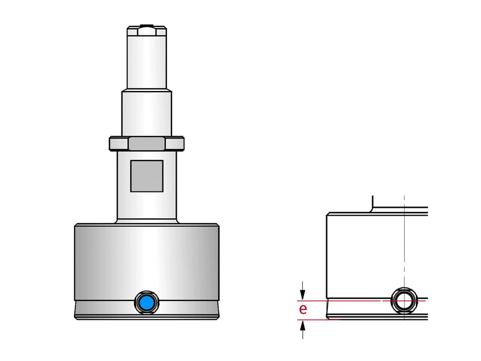 844 D-FD dutinoměr s měřícím trnem 844 D-FD >4-7 mm s odlišným jmenovitým rozměrem, M6x0.75