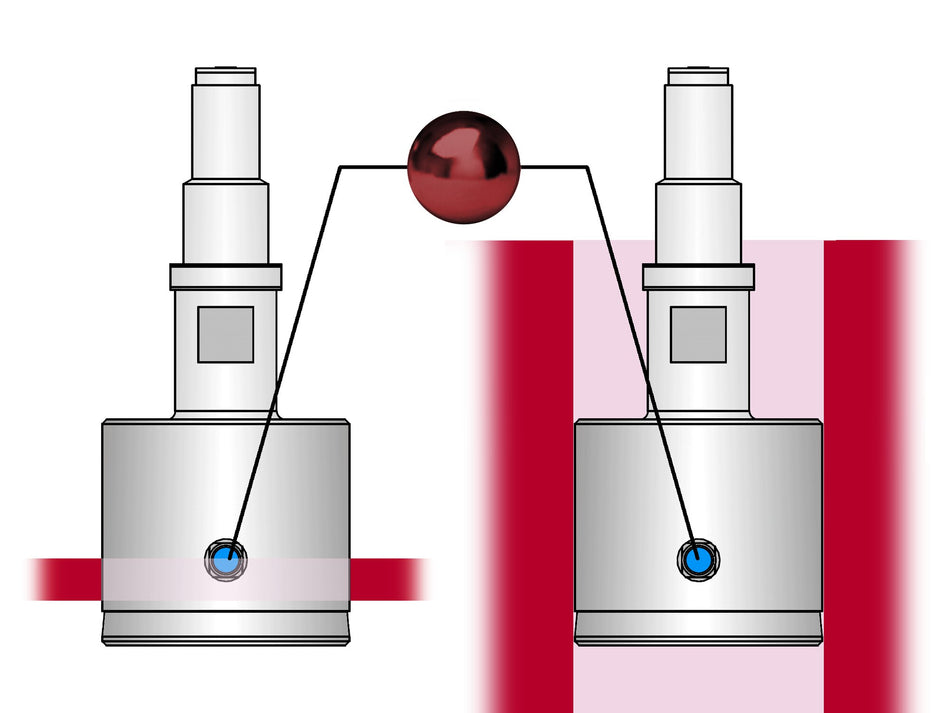 844 DR-R dutinoměr s měřícím trnem >160-170 mm měřicí povrch z rubínu, M10 x 1