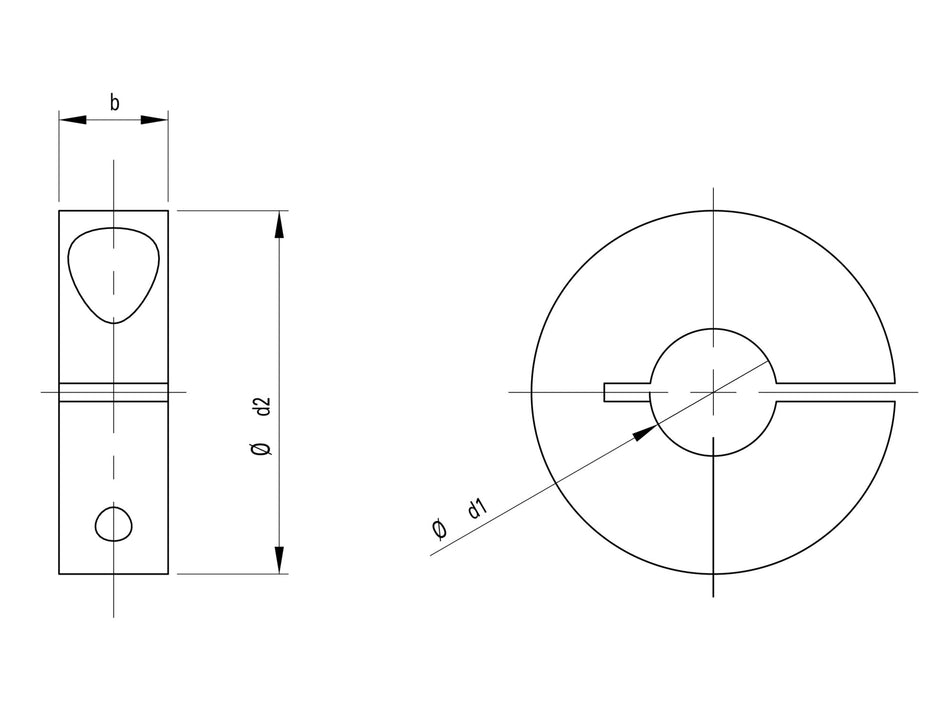 844 Dt-R hloubkový dorazový kroužek pro měřící trny Ø > 40 -60 mm