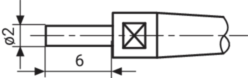 40 He 2H Měřicí vložka-pár s připojovacím kuželem