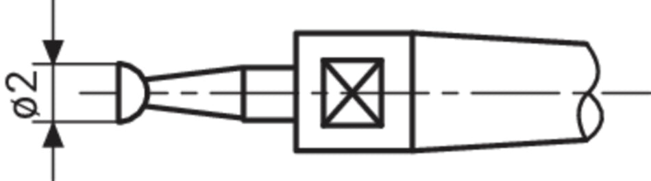 40 He 3 Měřicí vložky ploché D=2 mm