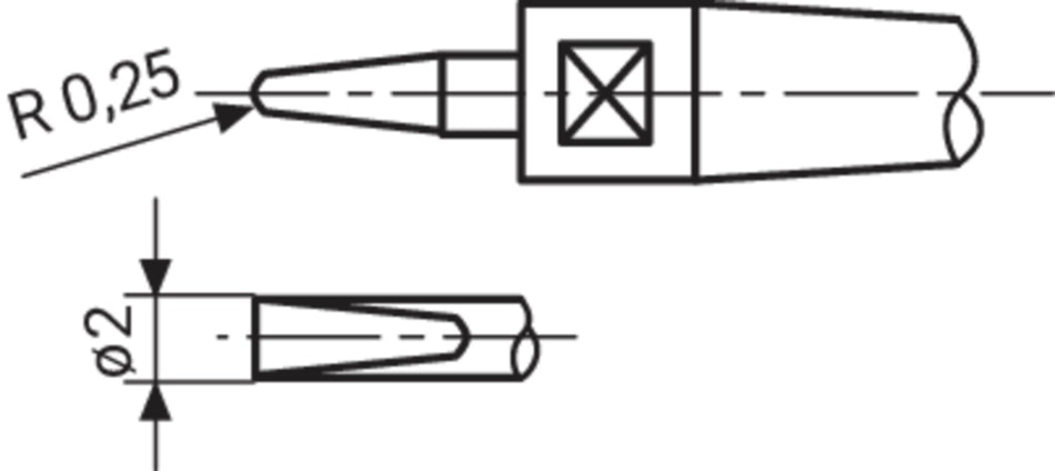 40 He 5 Měřící hvožky hrana L=2 mm