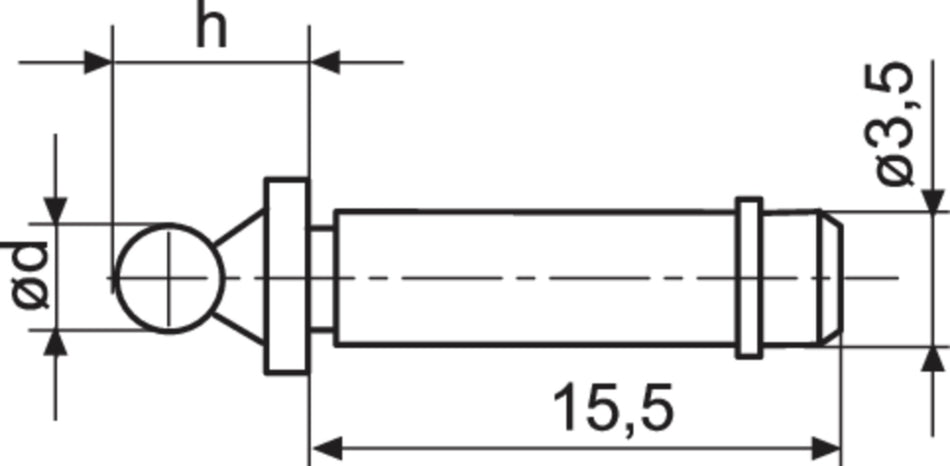 40 Zk kulový měř. dotek 5,486mm kulička z tvrdokovu