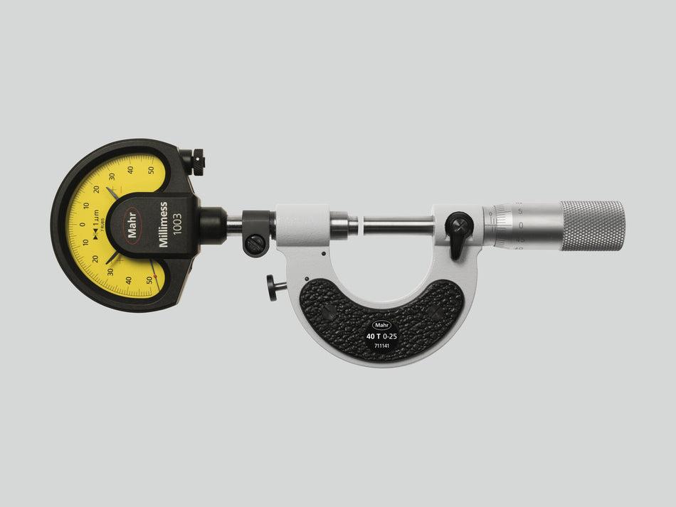 třmenový mikrometr s přesným úchylkoměrem, rozsah měření: 25-50mm