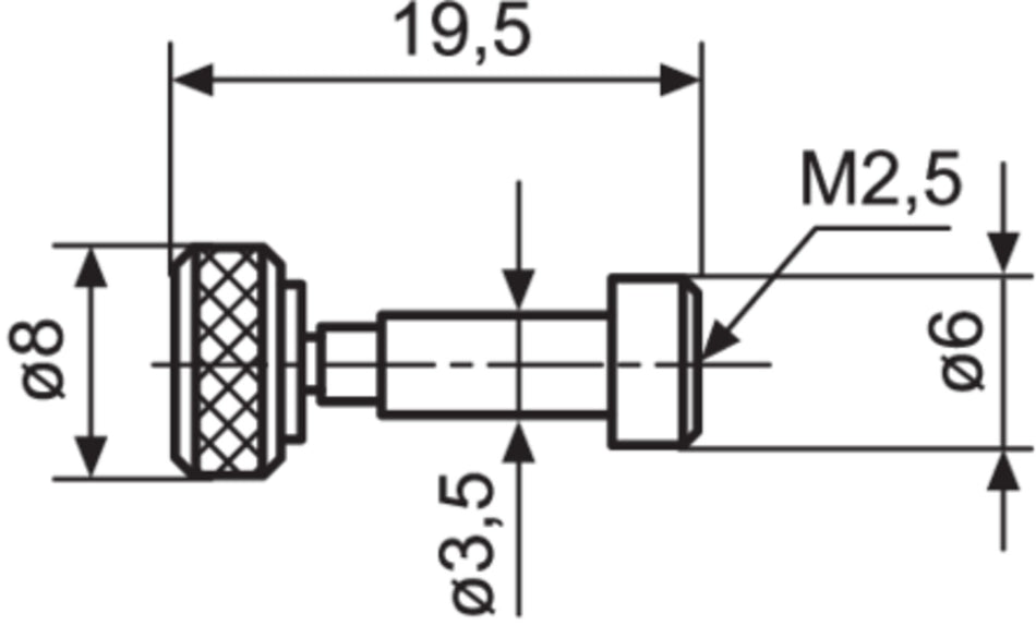 844 Tad Adaptér Ř 3,5 auf M2,5