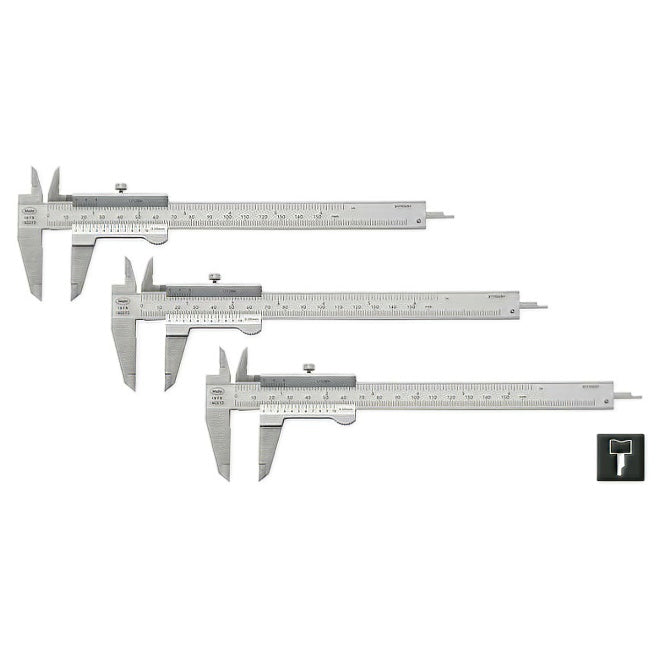 Trio-Pack(3x): Mahr 16 FN posuvné měřítko 150 mm Nonius 1/128"/0,05 mm